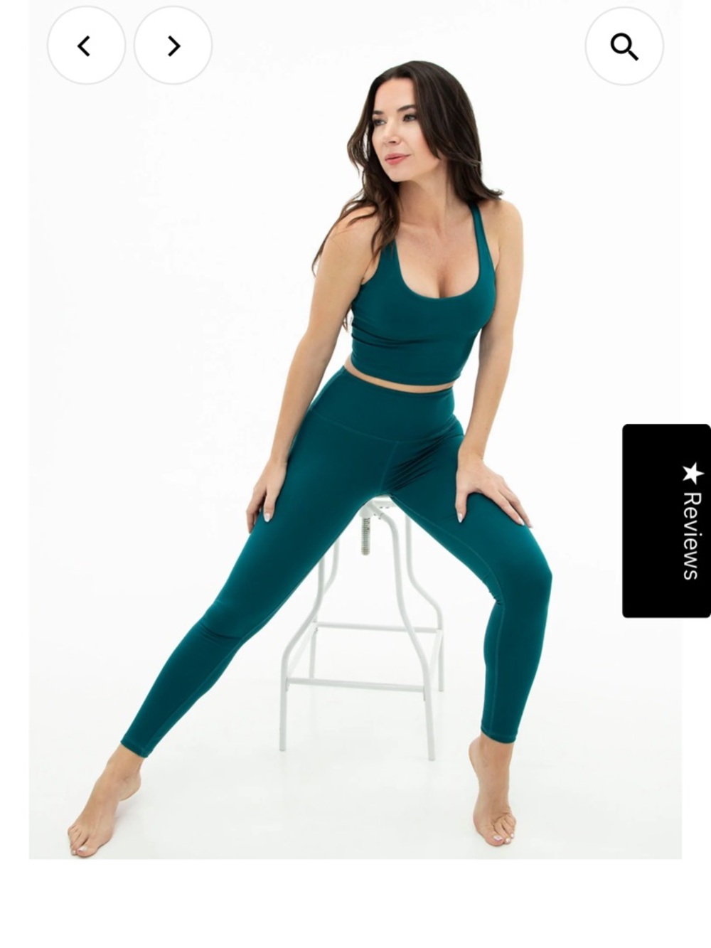 Supportive Teal Sports Bra Crop Top — Women’s Activewear